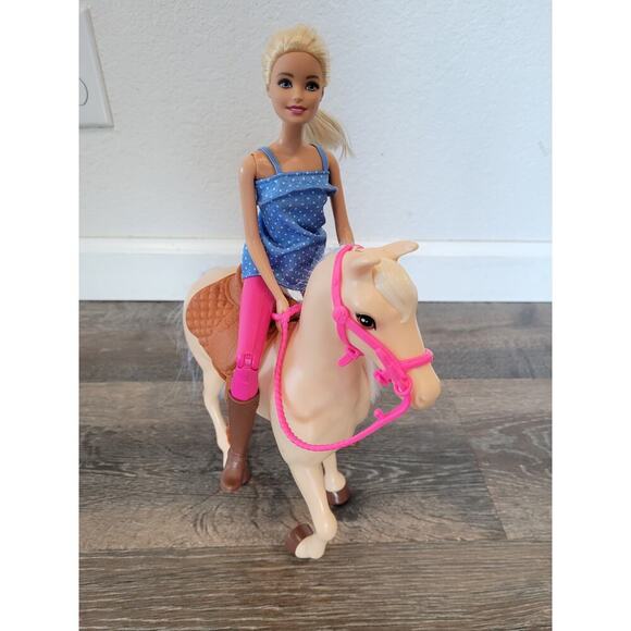 Barbie Other - Barbie Doll and Horse Figures Toy Set #2‎